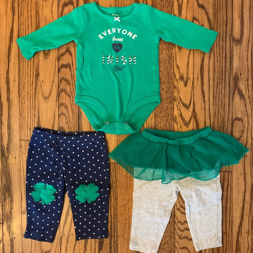 Carter’s Irish Baby Girl Outfit with Tutu, 6 month